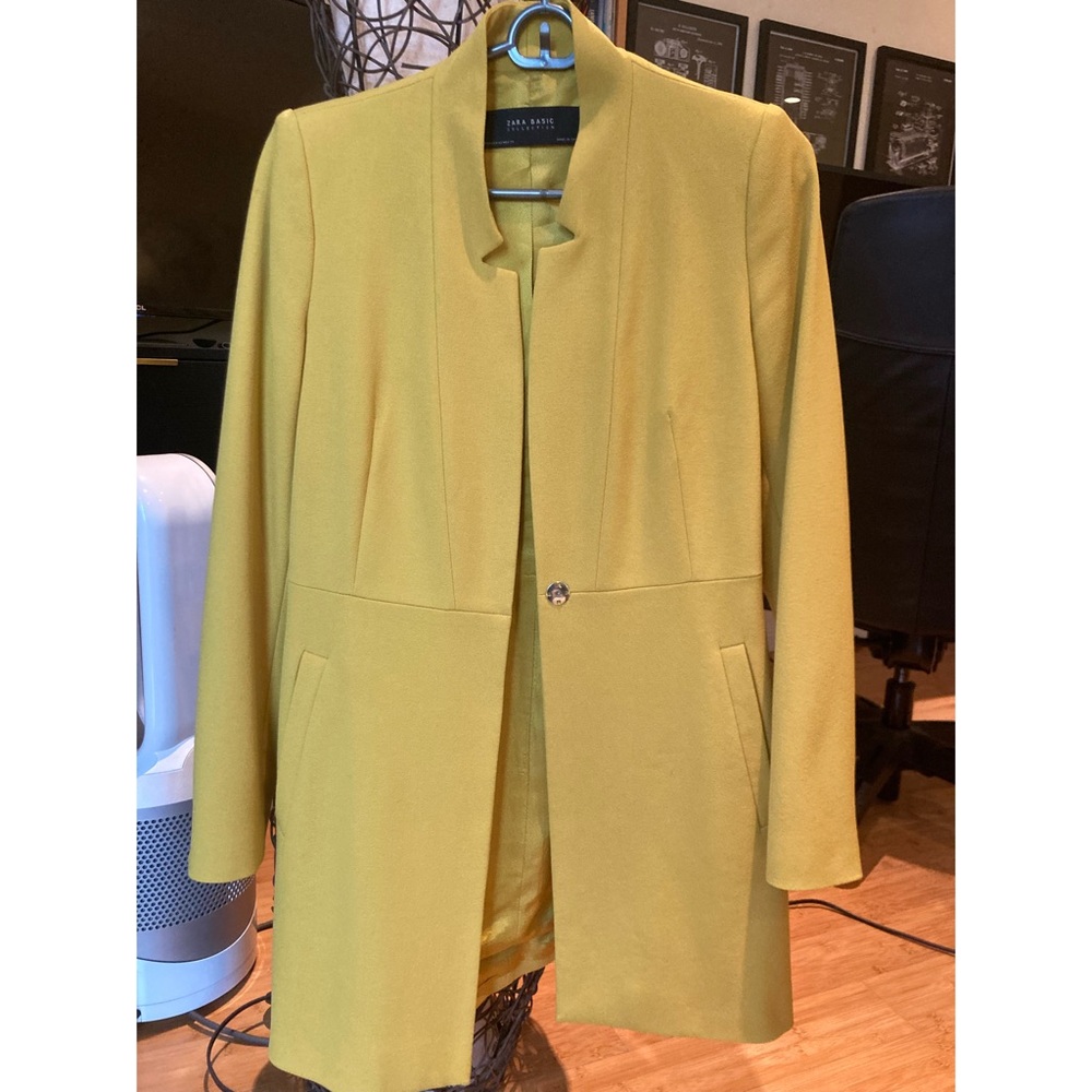 Zara mustard yellow coat